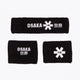 Osaka black sweatbands set with logo in white