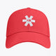 Osaka baseball cap in red with logo in white. Front view