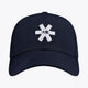 Osaka baseball cap in navy with logo in white. Front view