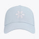 Osaka baseball cap in light blue with logo in white. Front view