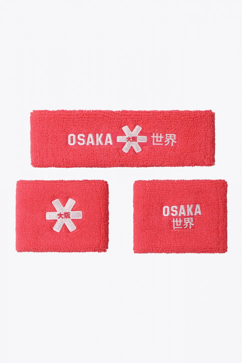 Ensemble de bandeaux anti-transpiration Osaka | Rouge