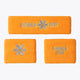 Osaka light orange sweatbands set with logo in grey