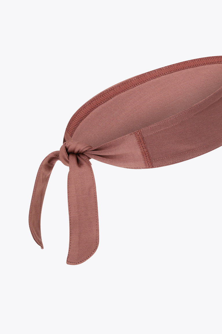 Sports bandana knot with long fabric ties in peppercorn brown