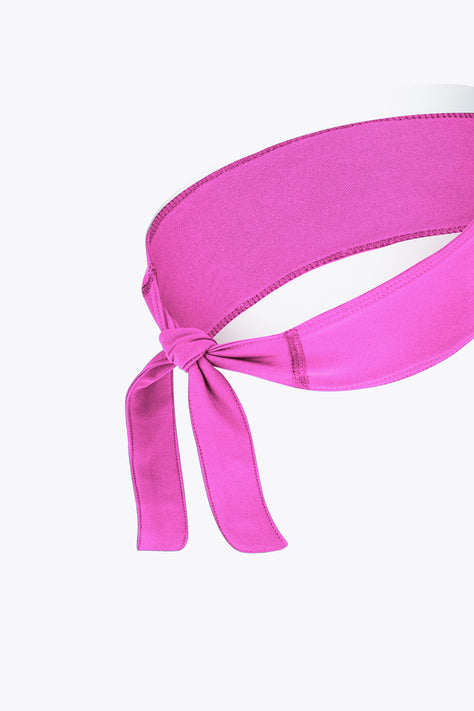 Osaka Sports bandana in Rose Bud pink, with side bow and white logo