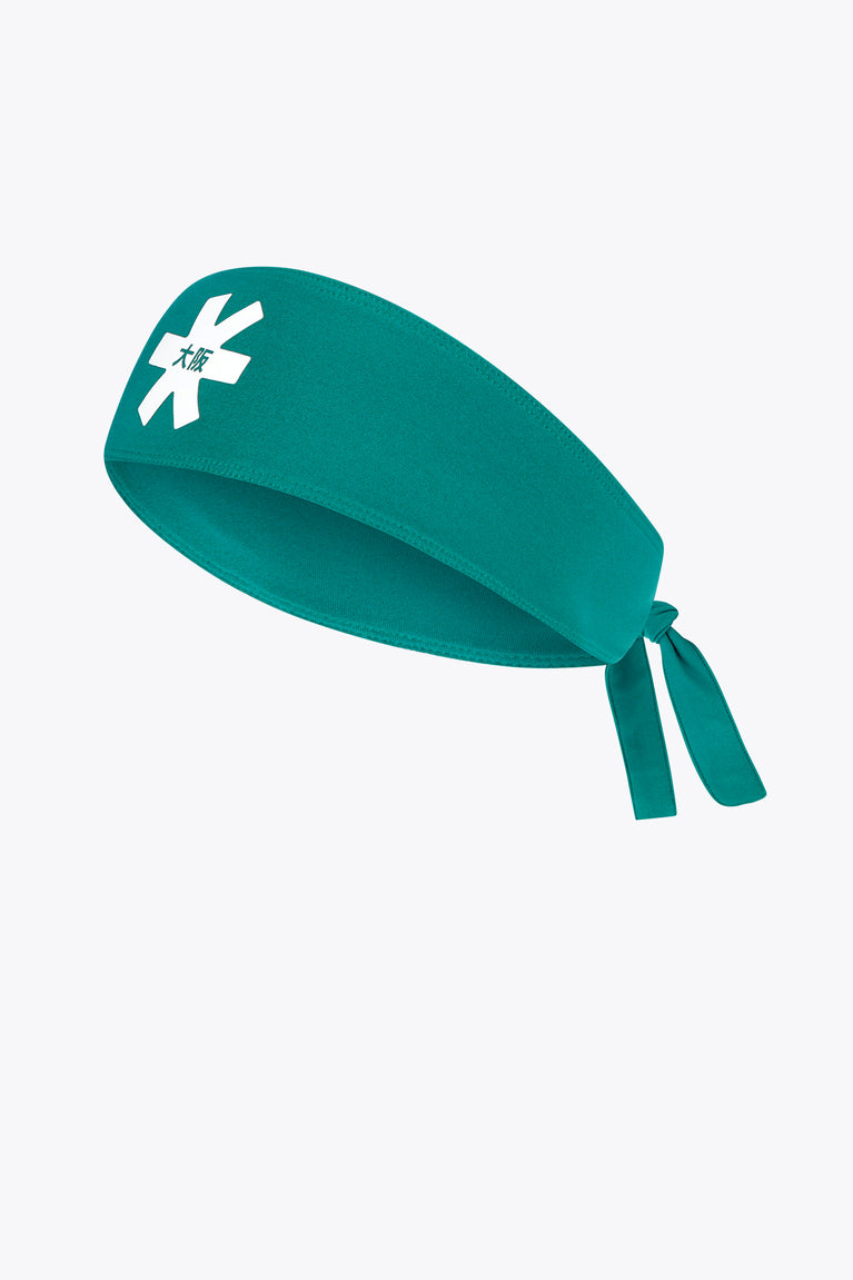 Osaka sports bandana, teal-green with printed star figure on front