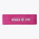 Rose Bud Osaka sweatband in magenta with white logo text