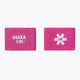 Rose Bud wrist sweatbands with Osaka text and white star logo