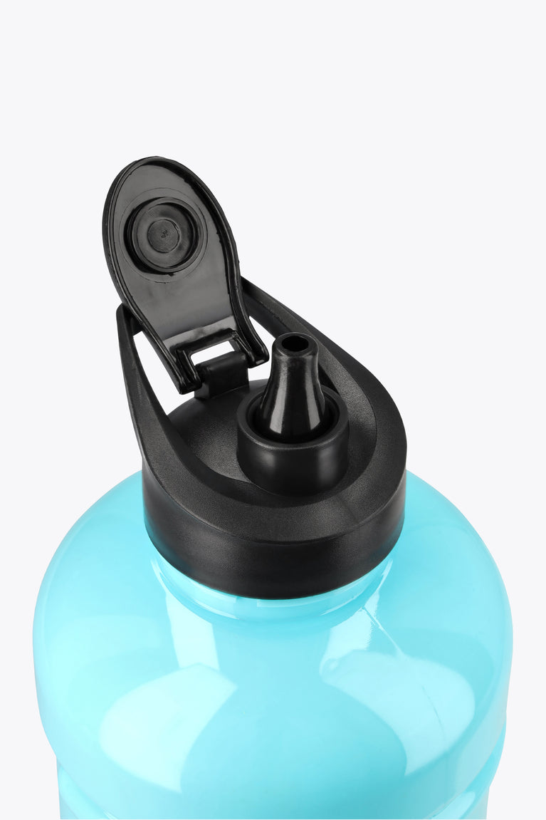 Blue topaz water bottle spout assembly with black valve insert