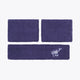 Navy terry sweatband set with bow logo and Yibbi mark, two wristbands and wide band