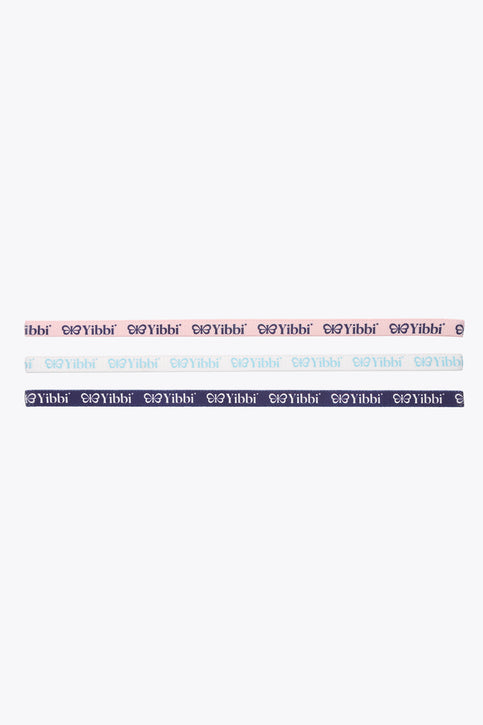 Yibbi elastic hairband mix, multicolor striped hair ties in retail pack