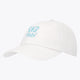 White Yibbi twill cap with embroidered front logo