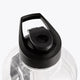 Giga water bottle spout and black flip-top lid insert, clear bottle