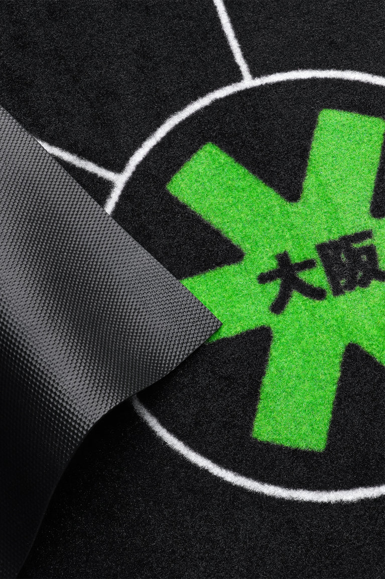 Osaka field hockey skill carpet. Detail logo view