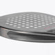 Osaka pro tour LTD padel racket grey and grey with logo in white and red. Detail side view