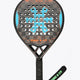 Osaka pro tour padel racket orange and black with logo in blue. Front view