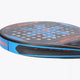 Osaka pro tour padel racket orange and black with logo in blue. Side view