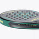 Osaka pro tour padel racket green and black with logo in green. Detail side view