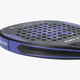 Osaka pro tour padel racket black with logo in blue/purple. Detail side view