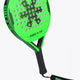 Osaka vision aero padel racket black and green with logo in black. Front / side view