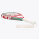 Osaka vision aero padel racket green and red with logo in white. Side view