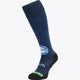 PJB Field Hockey Socks in navy with Osaka logo in green. Front view