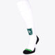 HC Rotterdam Field Hockey Socks in white with Osaka logo in green. Front view