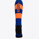 HC Ypenburg Field Hockey Socks in blue and orange with Osaka logo in green. Back view