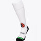 RC Polo Field Hockey Socks in white with Osaka logo in green. Front view