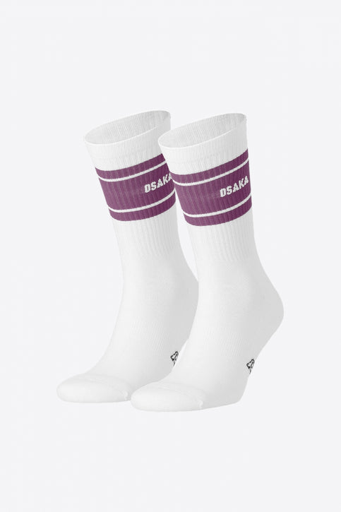 Osaka Colourway Socks Duo Pack in Violet. Front view