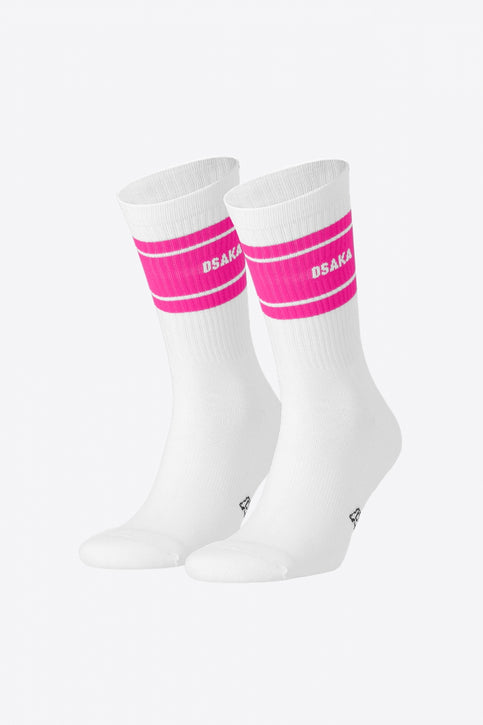 Osaka Colourway Socks Duo Pack in Orchid pink. Front view