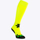 Osaka Field Hockey Socks in yellow with Osaka logo in green. Side view