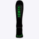 Osaka Field Hockey Socks black with Osaka logo in green. Back view
