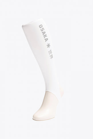 Baselayer Osaka Shin Liner in white with Osaka logo. Side view