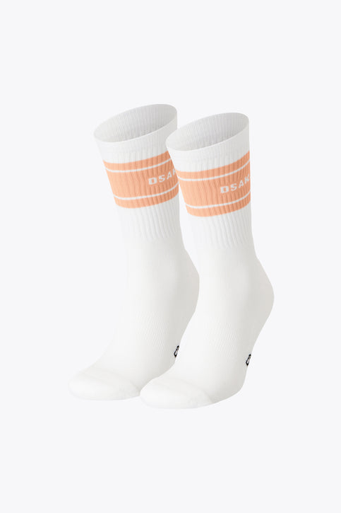 Osaka Colourway Socks Duo Pack in Peach. Front view
