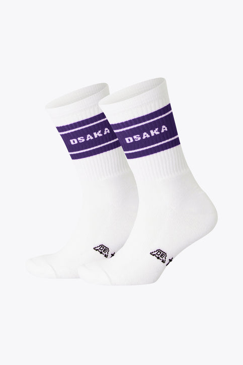 Osaka Colourway Socks Duo Pack in Purple. Front view