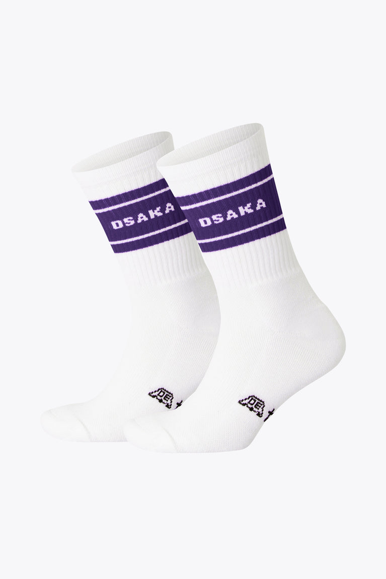Osaka Colourway Socks Duo Pack in Purple. Side view
