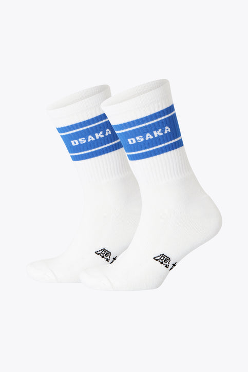 Osaka Colourway Socks Duo Pack in Blue. Front view
