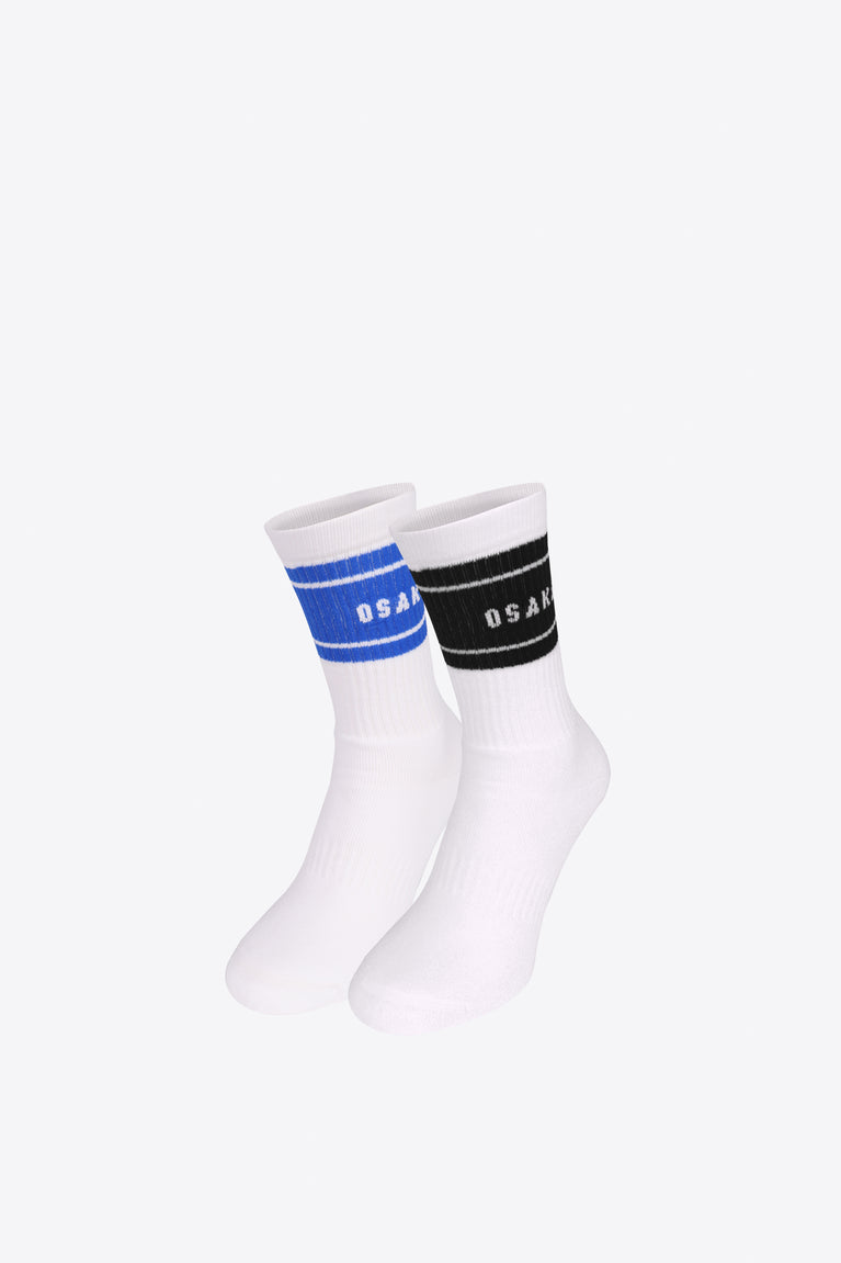 Osaka Colourway Socks Duo Pack | Black-Royal Blue