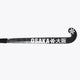 Indoor hockey stick with black shaft labeled OSAKA and rounded pro bow blade