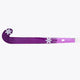 Rose Bud indoor hockey stick with pro-bow curved blade and purple graphics