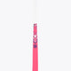 Hot pink indoor hockey stick with mid-bow curve and star icon near the toe