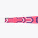 Hot pink indoor hockey stick shaft detail with zigzag pattern and small branding text
