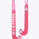 Hot pink field hockey stick with curved low-bow head and Osaka branding