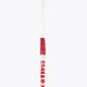 Osaka field hockey stick, white with hot pink OSaka text on curved end.