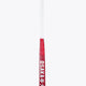 Hot pink field hockey stick with white grip, OSAKA text, and star logo near the base