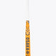 Orange field hockey stick with white grip and Osaka mid-bow graphics on shaft