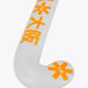 Osaka mid-bow field hockey stick shaft close-up with orange tiger pattern