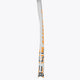 Osaka mid-bow field hockey stick, narrow edge view with orange graphic stripe
