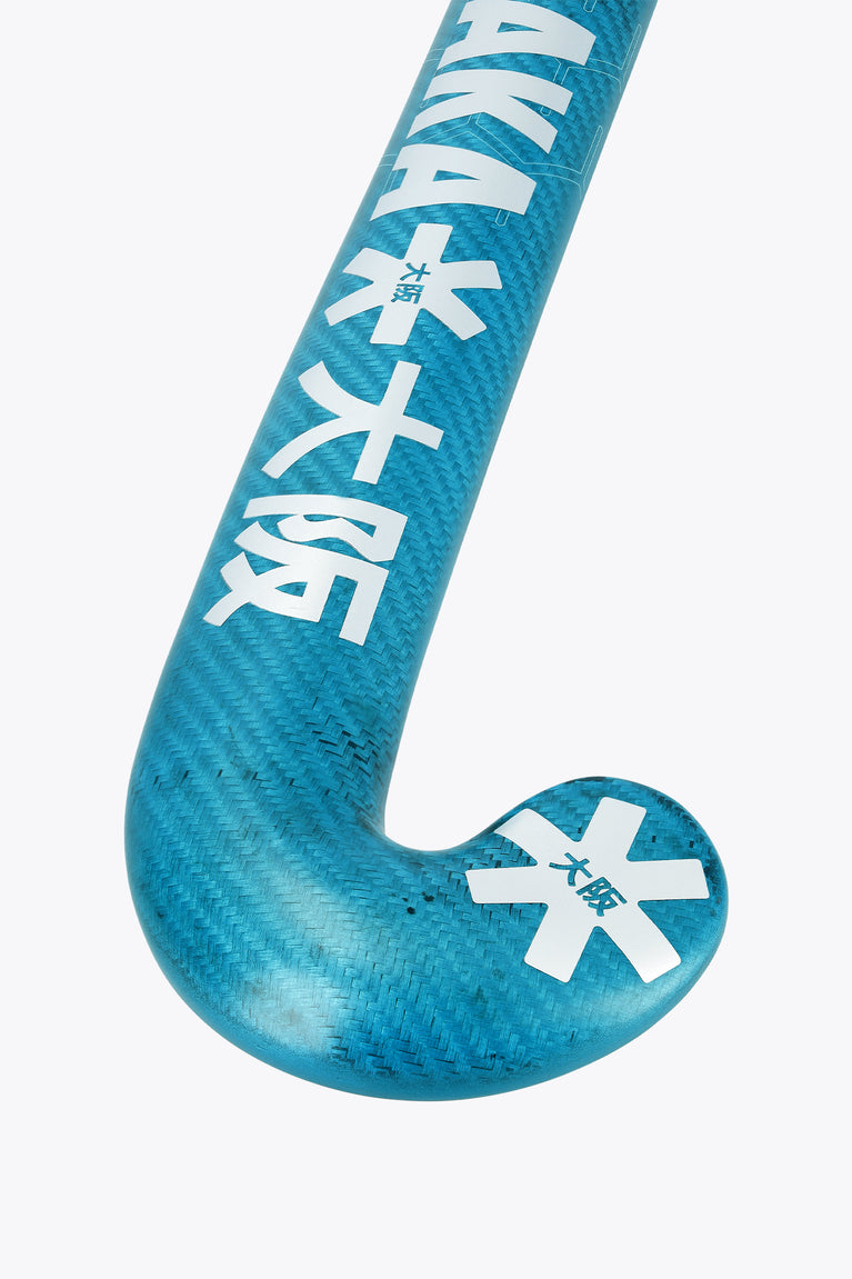 Teal blue hockey stick head with white snowflake graphic and OSaka branding