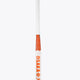 Orange and white field hockey stick head with Osaka branding and star graphic